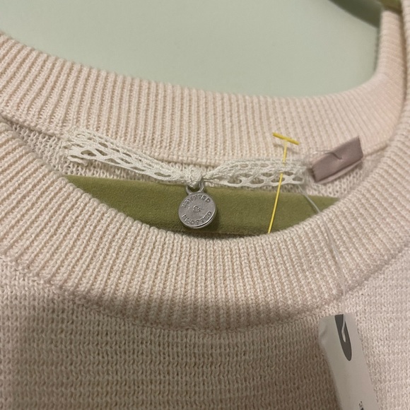 NWT Anthropologie White/Cream Knit Sweater - Picture 5 of 7